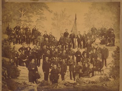 Oberursel Gesellenverein 1881 Panoramic Photo with Head Pastor Wilhelm Tripp by Unknown